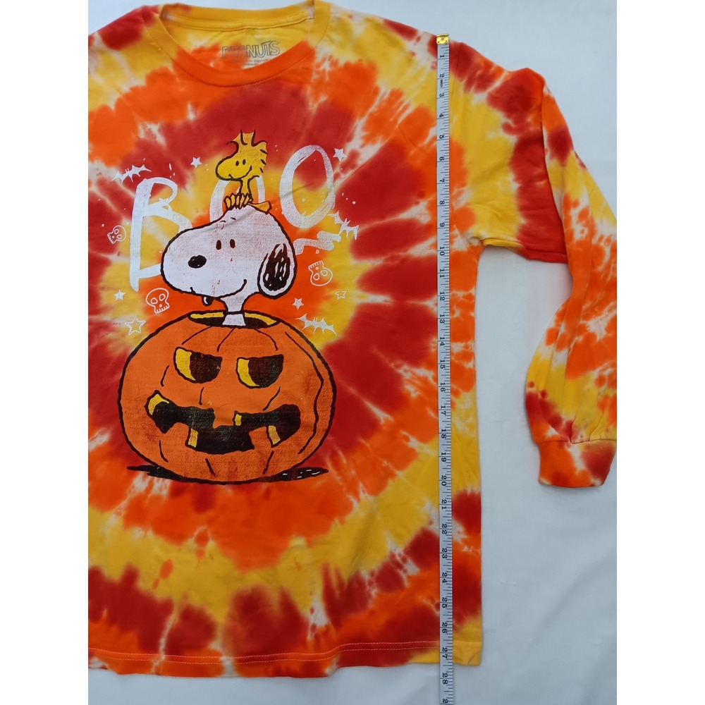 Peanuts Snoopy Woodstock Halloween Tie Dye Long Sleeve Shirt Adult Medium - Picture 7 of 8